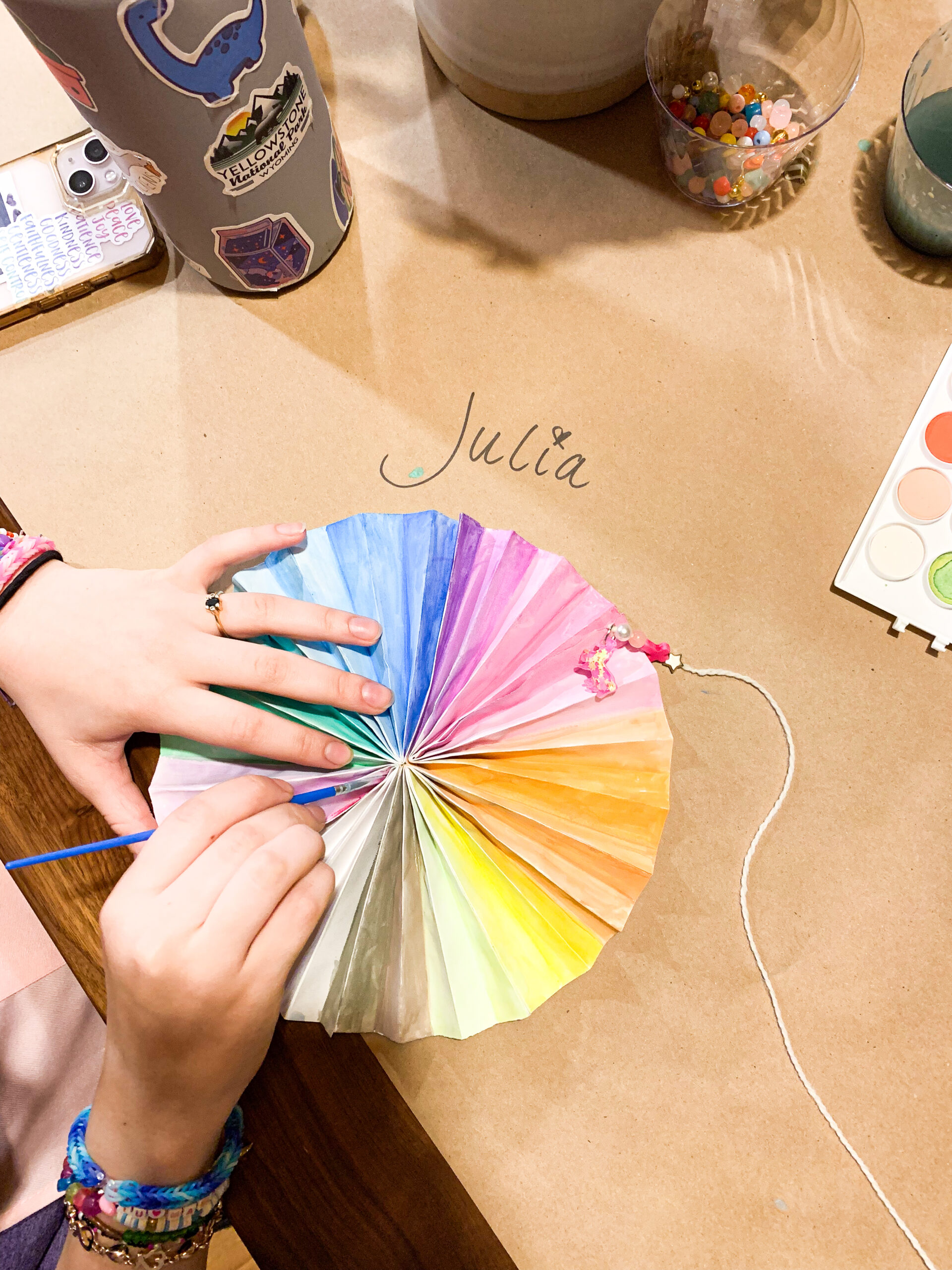 Pinwheel craft for a kids birthday party