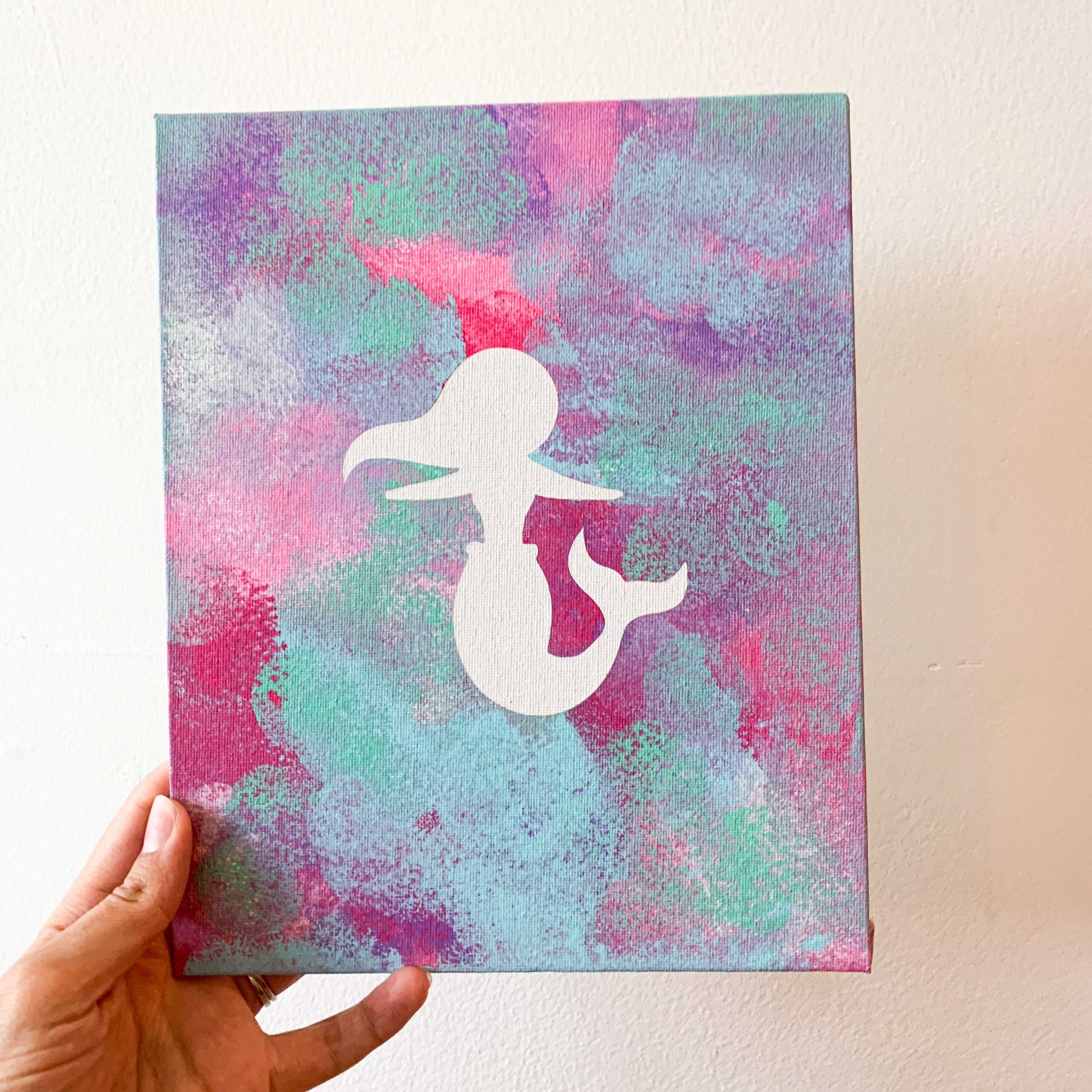 painting ideas for kids: hidden image of a mermaid